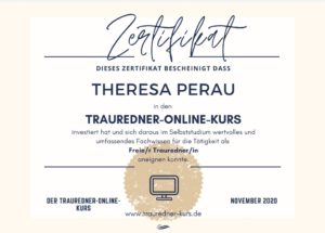 Zertifikat Trauredner-Kurs